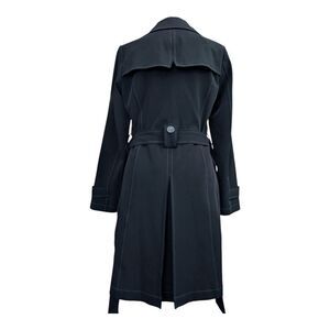 Wanko timeless trench black whitestich accent trench coat size s EUR size 36